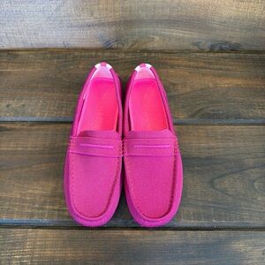 Rothy’s The Driver Dragonfruit Pink Knit Loafers Slip On Shoes Women Size 8